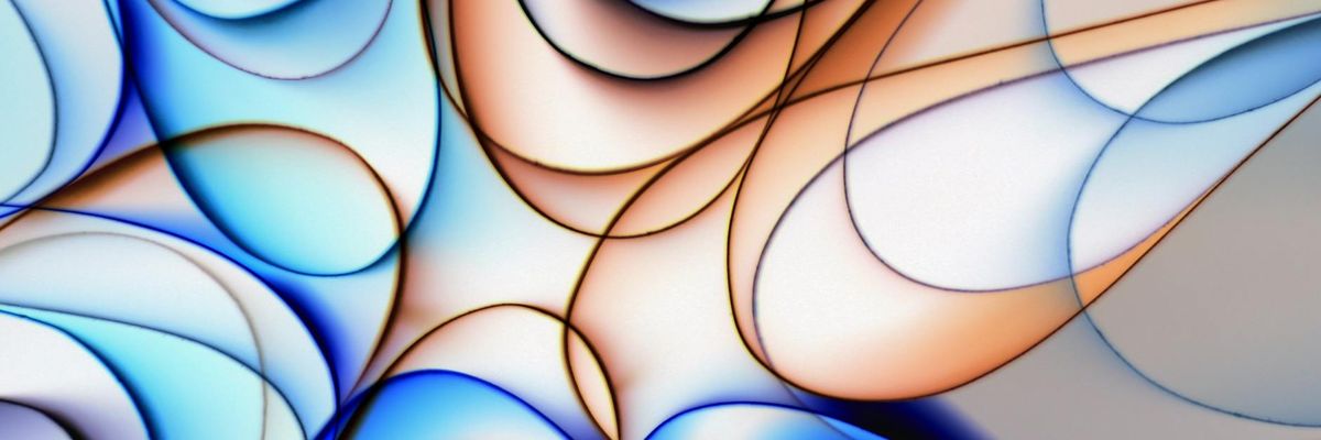 Abstract flowing lines representing harmony and inclusive exercise