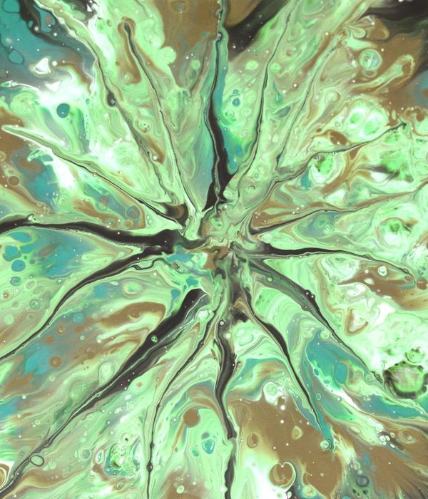 Abstract representation of yoga balance and flow